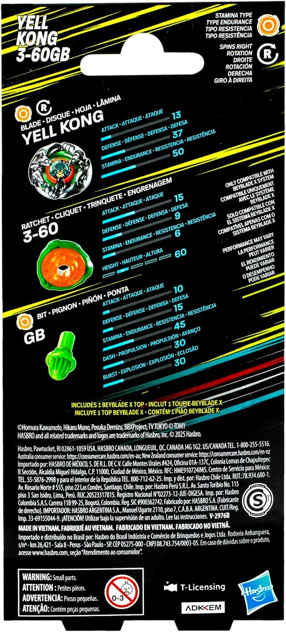 Hasbro Beyblade X | Booster Yell Kong 3-60GB - Image 2