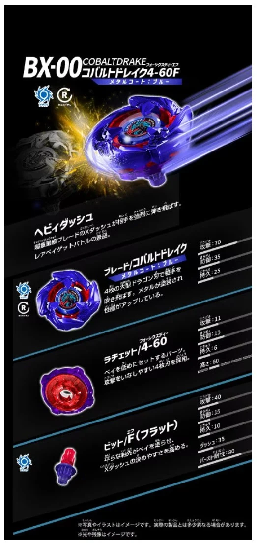 Takara Tomy Beyblade X | BX-00 Cobalt Drake 4-60F - X APP - Image 6